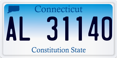 CT license plate AL31140