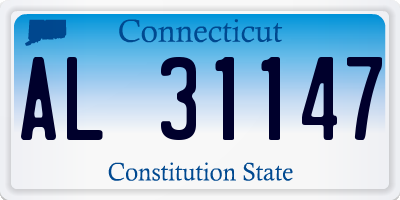 CT license plate AL31147