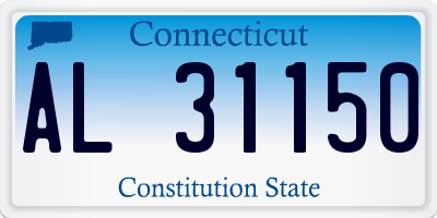 CT license plate AL31150