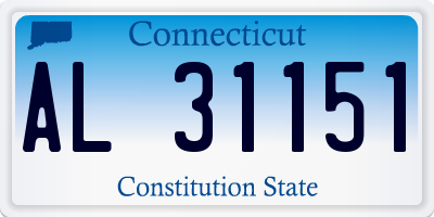 CT license plate AL31151