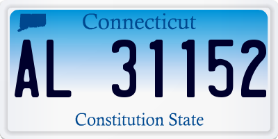 CT license plate AL31152