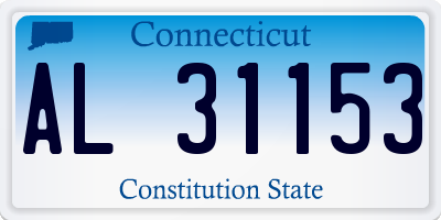 CT license plate AL31153