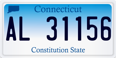 CT license plate AL31156