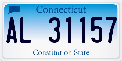 CT license plate AL31157