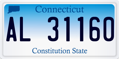 CT license plate AL31160