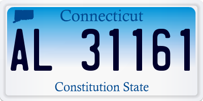 CT license plate AL31161