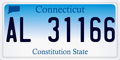 CT license plate AL31166