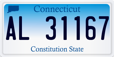 CT license plate AL31167