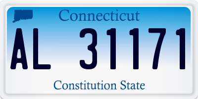CT license plate AL31171