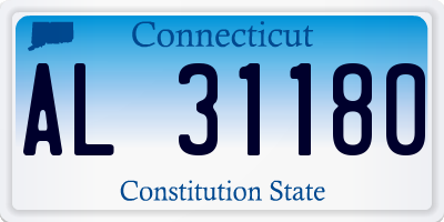 CT license plate AL31180