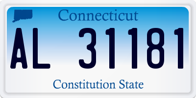 CT license plate AL31181