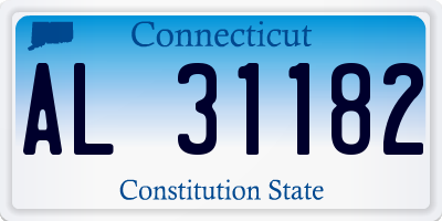 CT license plate AL31182