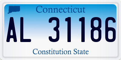 CT license plate AL31186