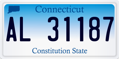 CT license plate AL31187