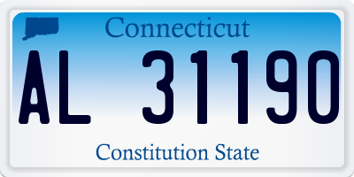 CT license plate AL31190