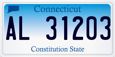 CT license plate AL31203