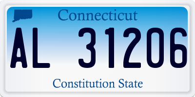 CT license plate AL31206