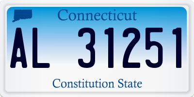 CT license plate AL31251