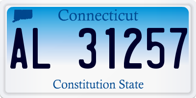 CT license plate AL31257