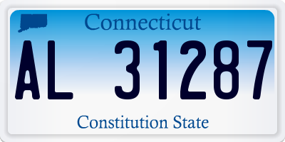 CT license plate AL31287