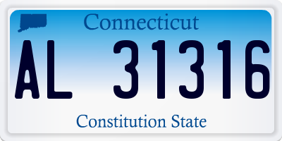 CT license plate AL31316