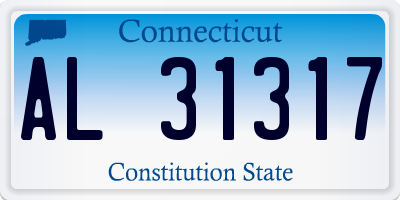 CT license plate AL31317