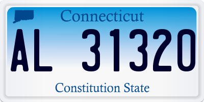 CT license plate AL31320