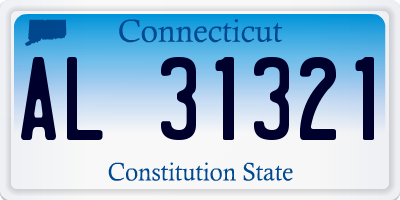 CT license plate AL31321