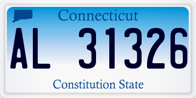 CT license plate AL31326