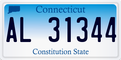 CT license plate AL31344
