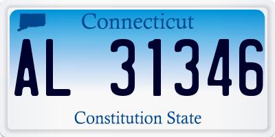 CT license plate AL31346