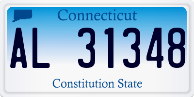 CT license plate AL31348