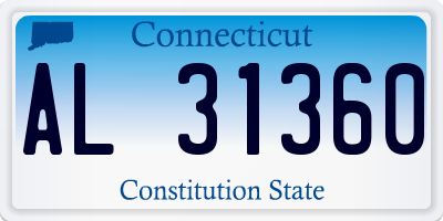 CT license plate AL31360