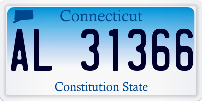 CT license plate AL31366