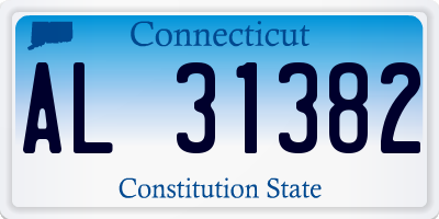 CT license plate AL31382