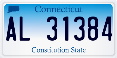 CT license plate AL31384