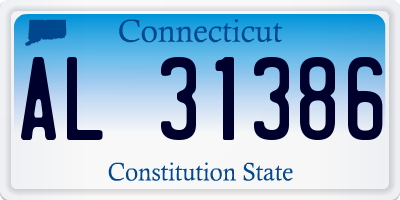 CT license plate AL31386