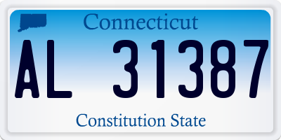 CT license plate AL31387