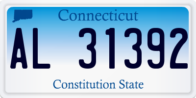 CT license plate AL31392