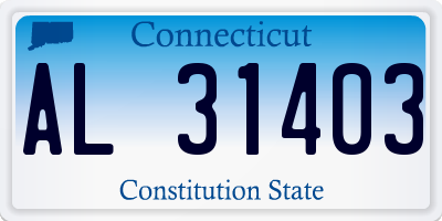 CT license plate AL31403