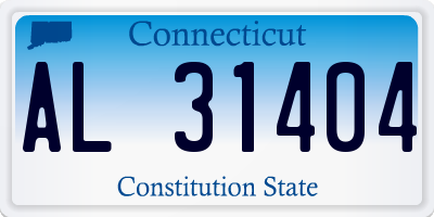 CT license plate AL31404