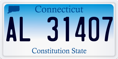 CT license plate AL31407