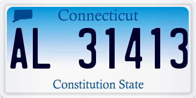 CT license plate AL31413