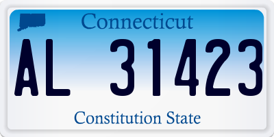 CT license plate AL31423