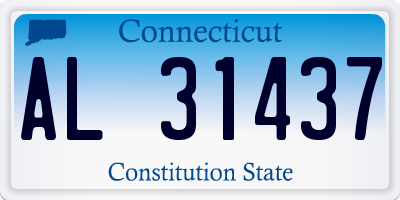 CT license plate AL31437