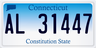 CT license plate AL31447