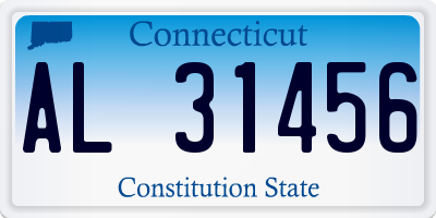CT license plate AL31456