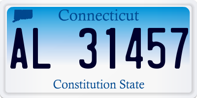 CT license plate AL31457