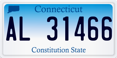 CT license plate AL31466