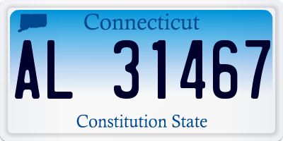 CT license plate AL31467